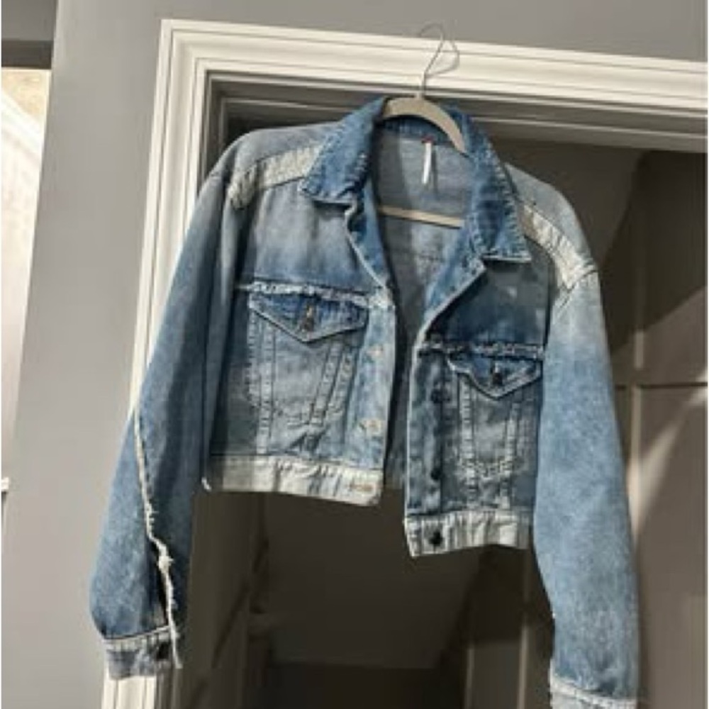 FP Movement by Free People Light Blue Jean Jacket